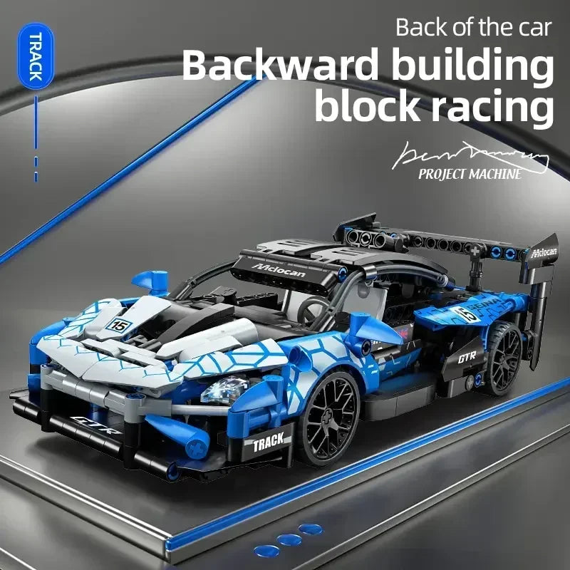 1486PCS GT 42154 City Racing Car Model Building Blocks 1:12 DIY Scale Classic Speed Champion Vehicle Model Bricks Childrens Toys