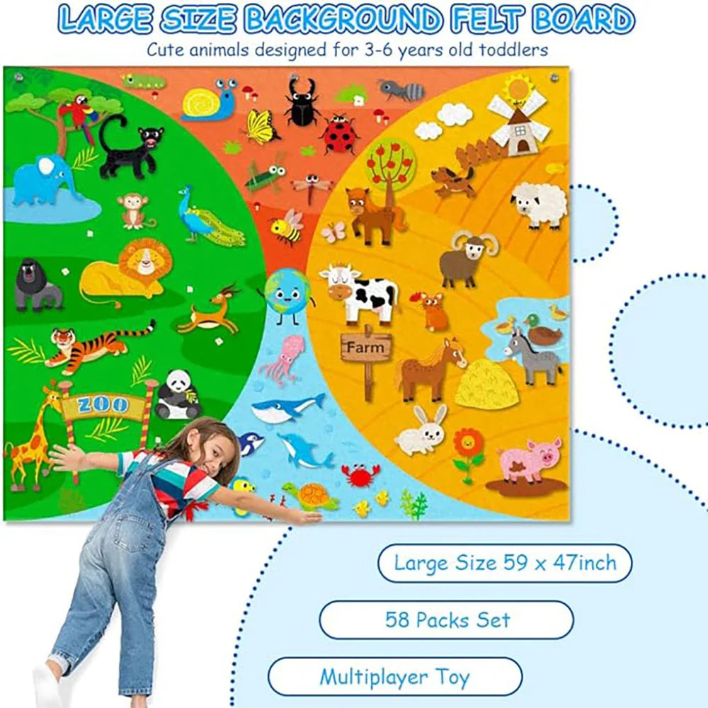 My First Daily Calendar Montessori Felt Story Board Set Loop Time Learning Center, A Weekly Chart For Children's Learning