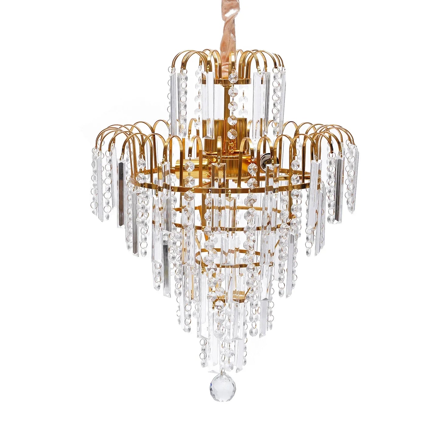 LED Crystal Chandelier, Modern Luxury Pendant Fixture E14 (Not included bulbs)