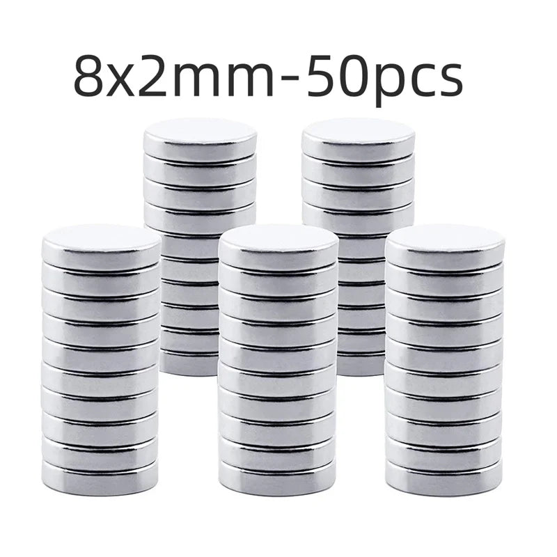 Strong Round Magnets for Fridge, DIY, Projects, Science, Office 3x1 3x2 5x1 5x2 8x1 8x2