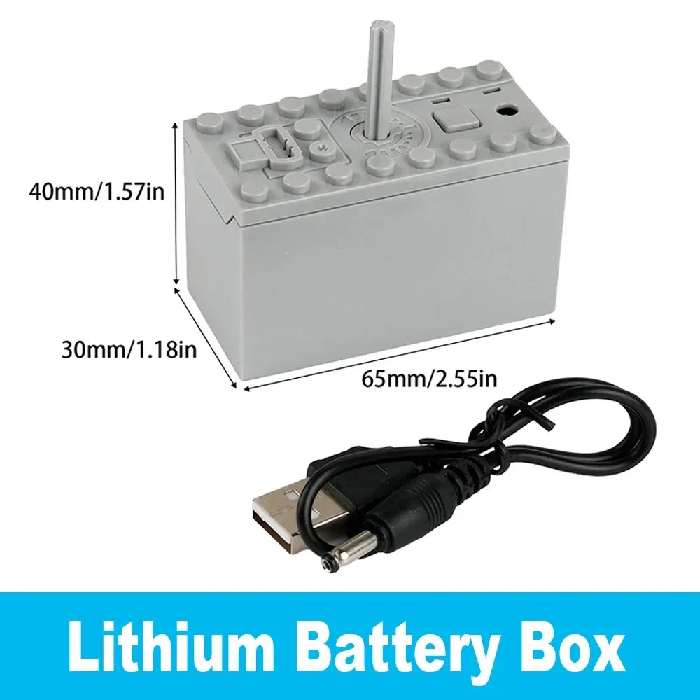 DIY MOC Remote Control Set Rechargeable Battery Box Blue-tooth M Motor Speed Control APP Program PF Building Blocks Modification