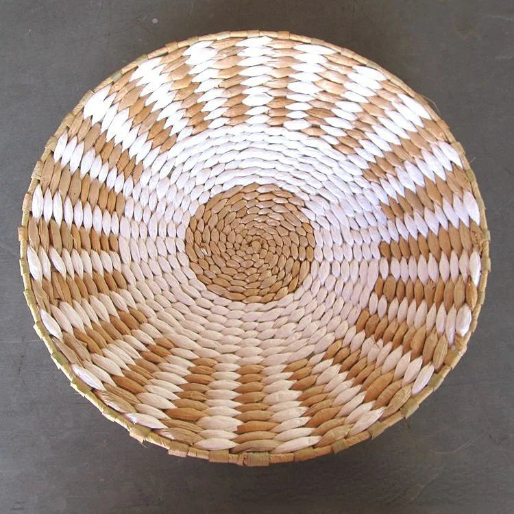Creative Combination Wall Decoration Rattan Grass Weaving Straw Plate for Home Decor Livingroom Bedroom Background Decoration