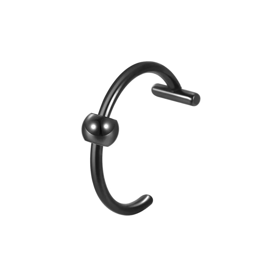 1PC Stainless Steel Fake Nose Ring Hoop Septum Rings Non-Pierced C