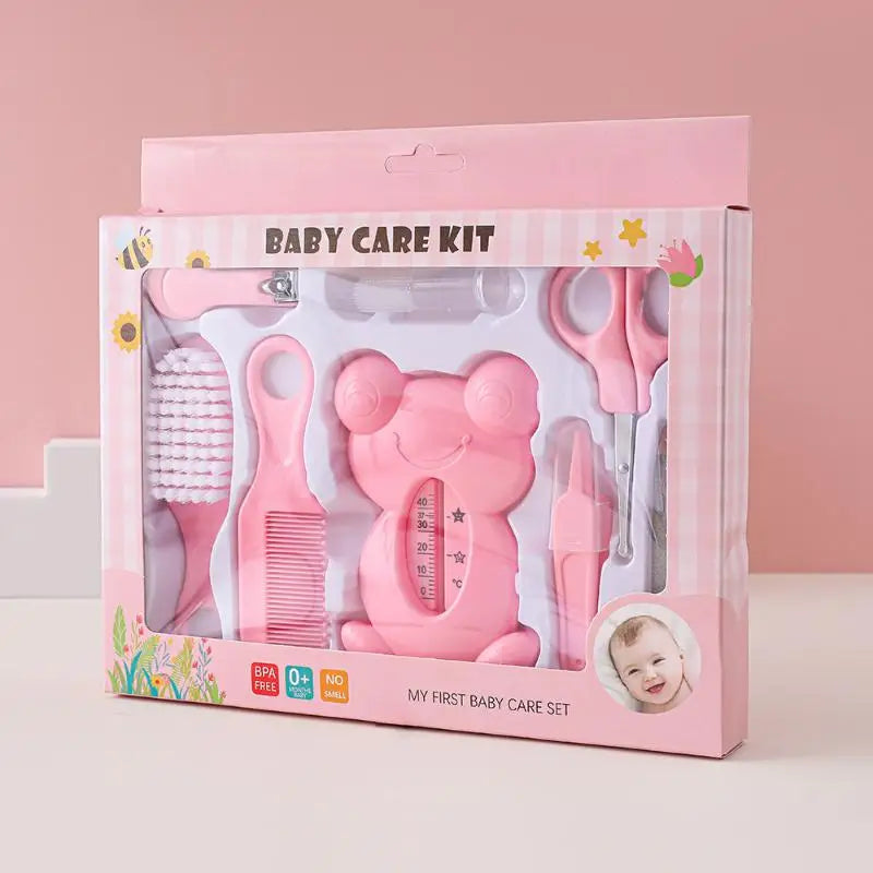 Baby Care Kit Baby Nail Clippers Nasal Aspirator Nose Cleaning Tool Safety Comb Brush 10-Piece Set Specially Designed for Bags