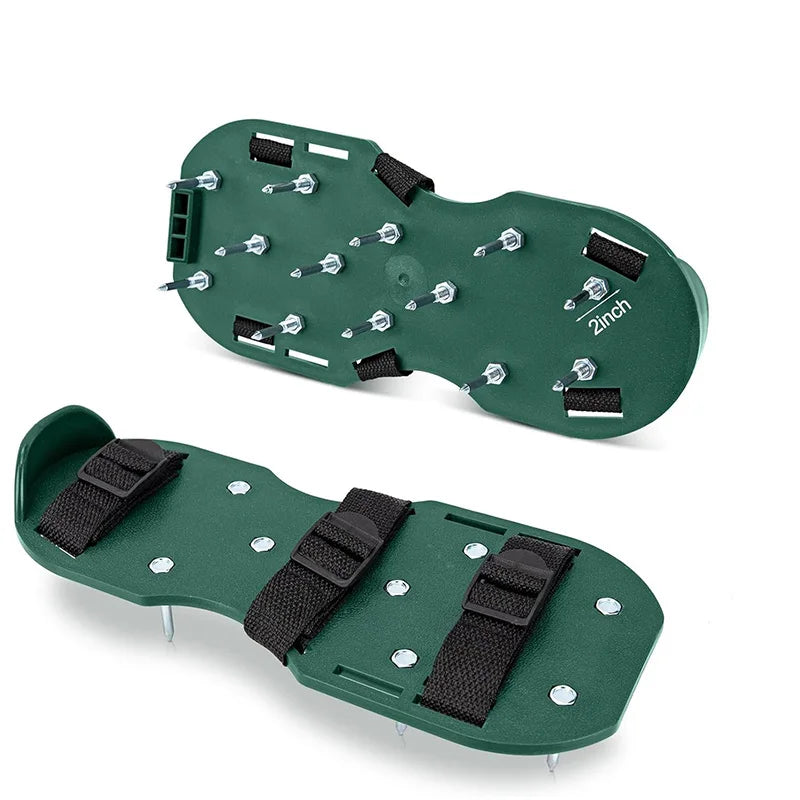 1 Pair Lawn Aerator Shoes for Grass Heavy Duty Spike Shoes with Adjustable Straps for Yard/Garden/Patio Universal Fit Men/Women