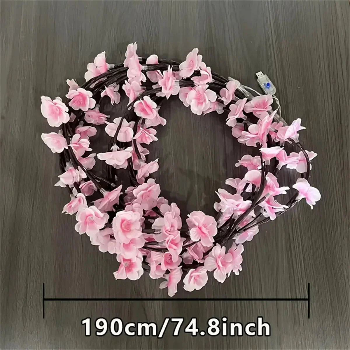 Cherry Blossom 96 Led USB Tree Branch Rattan Lights 8 Modes Colorful String Lamp Any Occasion Decoration