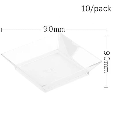 10 Pieces x Home Party Wedding Disposable Plastic Tableware Supplies, 75*62mm/100ml Mini Twisted Dessert Cup