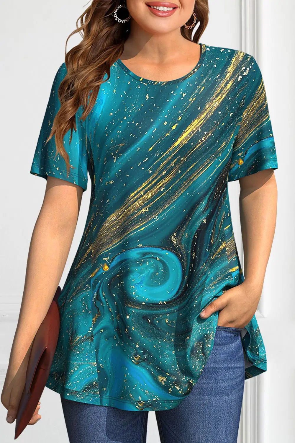 Vintage O Neck T Shirt for Women New Women's Clothes Loose Casual Short Sleeve Tee Shirt Fashion Simple Women's T-Shirt Pullover