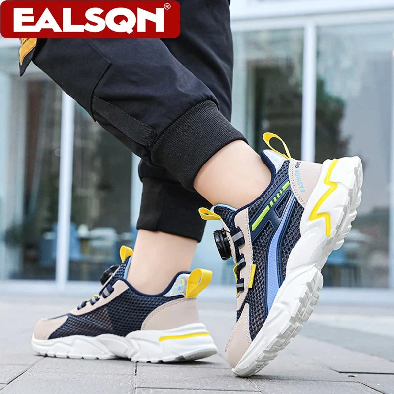 Children's Sports Shoes for Boys Fashion Mesh Breathable Casual Sports Shoes Summer Lightweight Student Running Sneakers