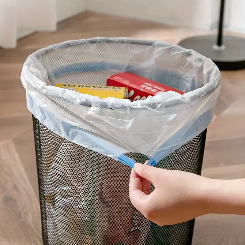 Drawstring Garbage Bag Household Portable Kitchen, Thickened Large Student Dormitory, Automatic Closing Thick Plastic Bag.