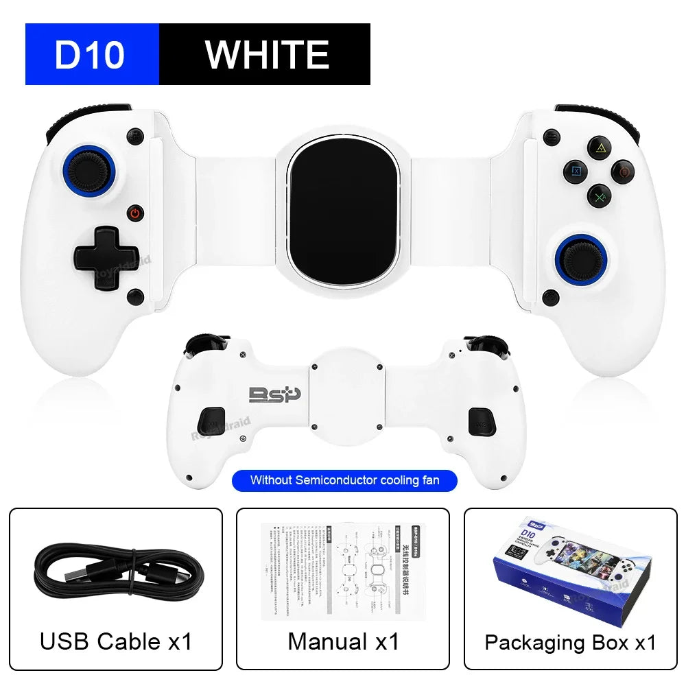 Hot Sale D10 D10S Stretching Cooling Wireless Game Controller For SWITCH/Android/Apple IOS Tablet /P3/P4/XBOX Gamepad Streaming
