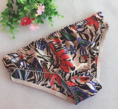 Lingerie Mid Rise 100% Natural Silk Briefs Mulberry Silk Panties Women's Underwear