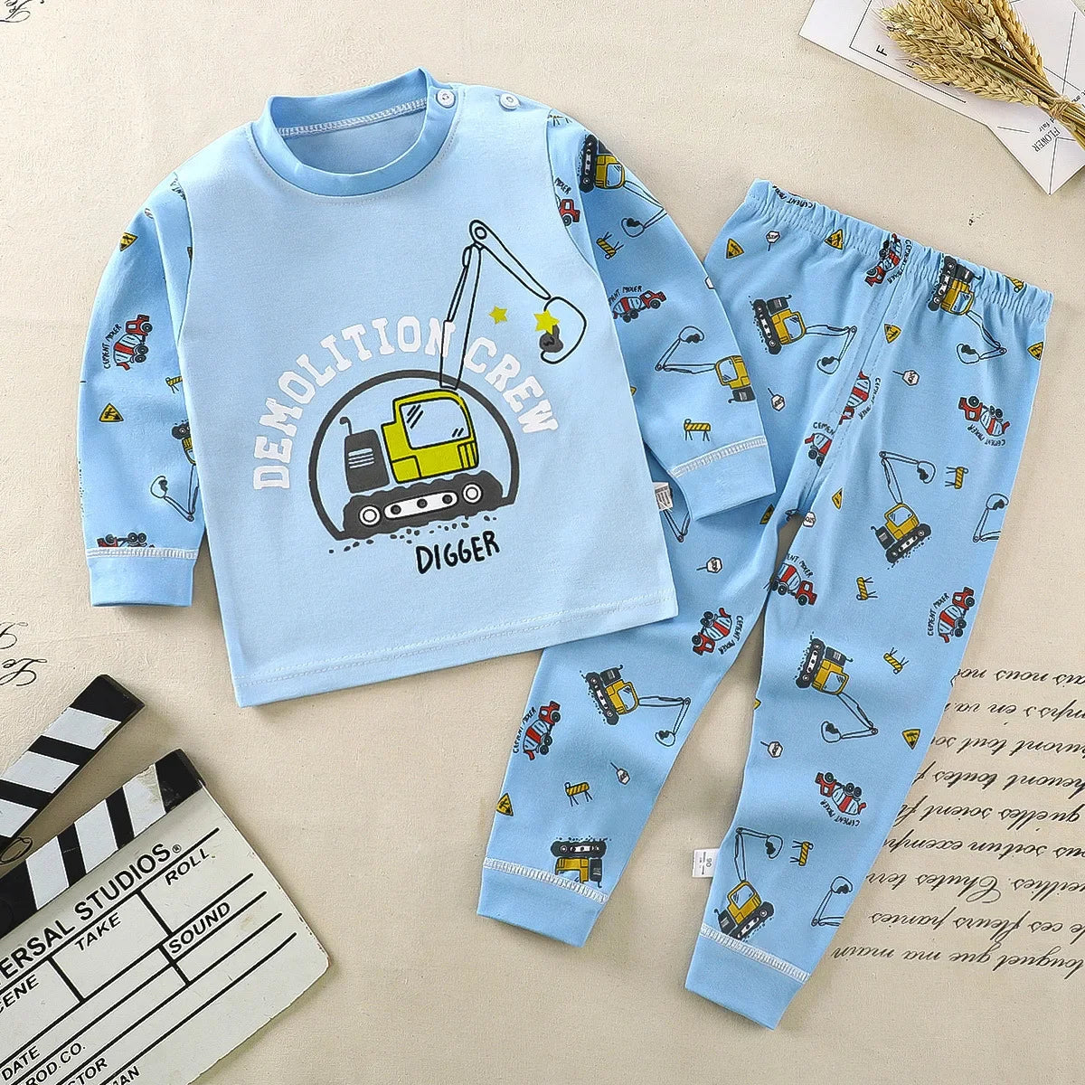 Kids Clothes Children Sets Children's Clothing Boys Girls CottonAutumn winter Clothing Pants Sleepwear Christmas Gift