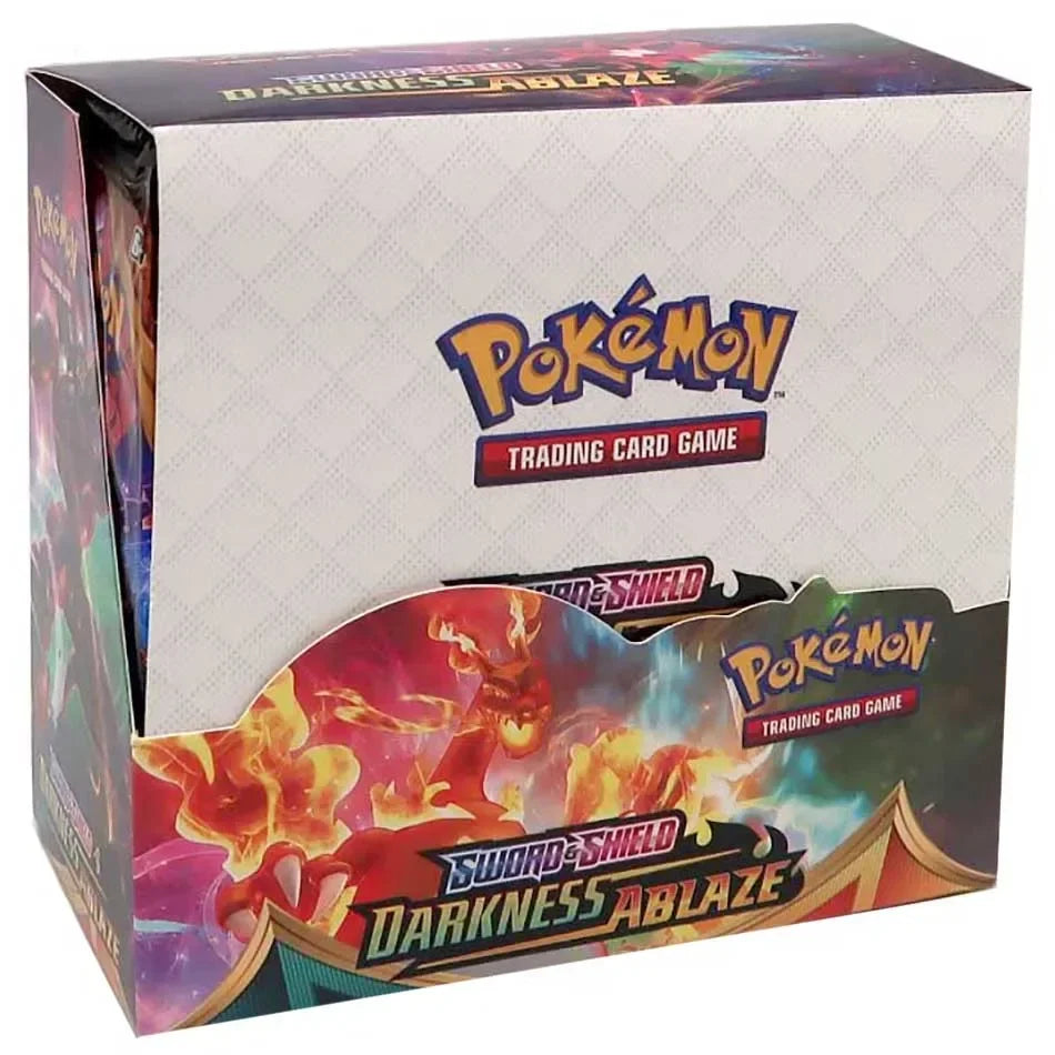 324pcs Pokemon TCG Sword & Shield-Darkness Ablaze Booster Display (36 Packs) Pikachu Playing Pokemon Game Hobbies Kids Toys Card
