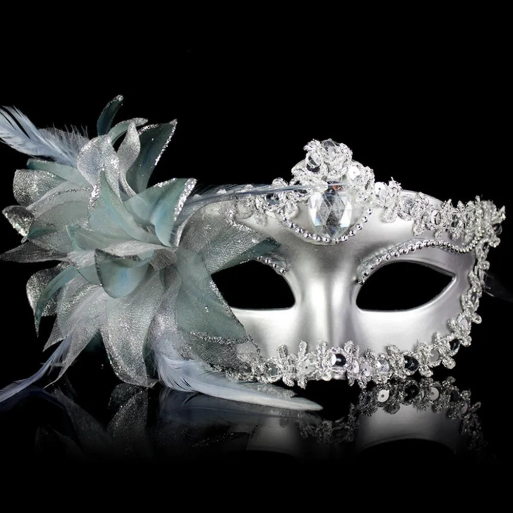 Party Mask Feather Masks Venetian Masquerade Halloween Indian Mask Cosplay Women Eye Masque Bar Nightclub Maske Ball Face