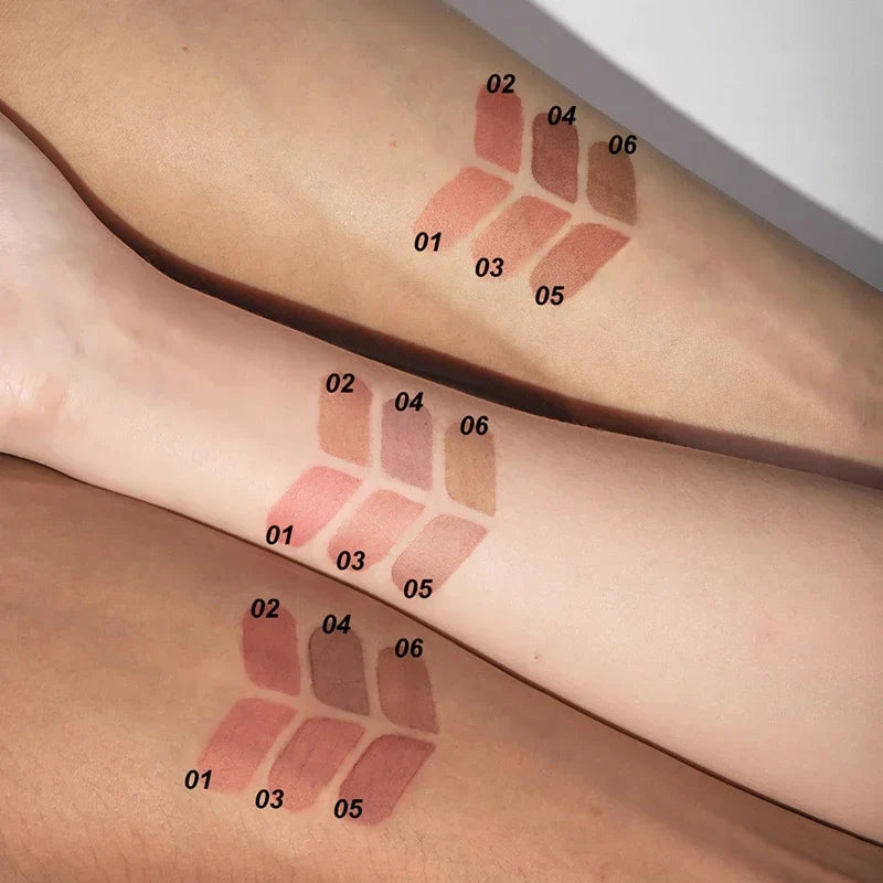 Lip Tint Marker Lip Stain Liquid lipstick with Nude Matte Shades Lip Liner and Stick 2-in-1 Long Wearing and Waterproof