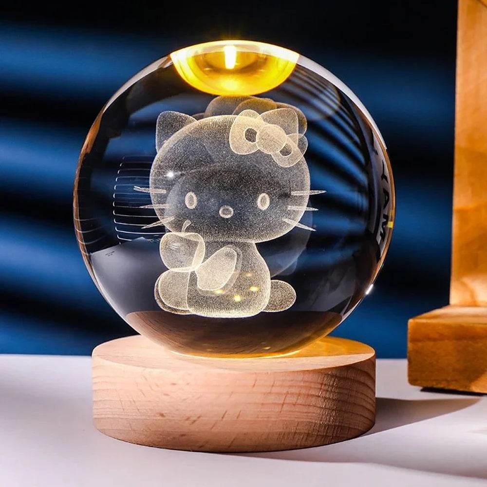 Decorative Crystal Ball 3D Figures Night Light