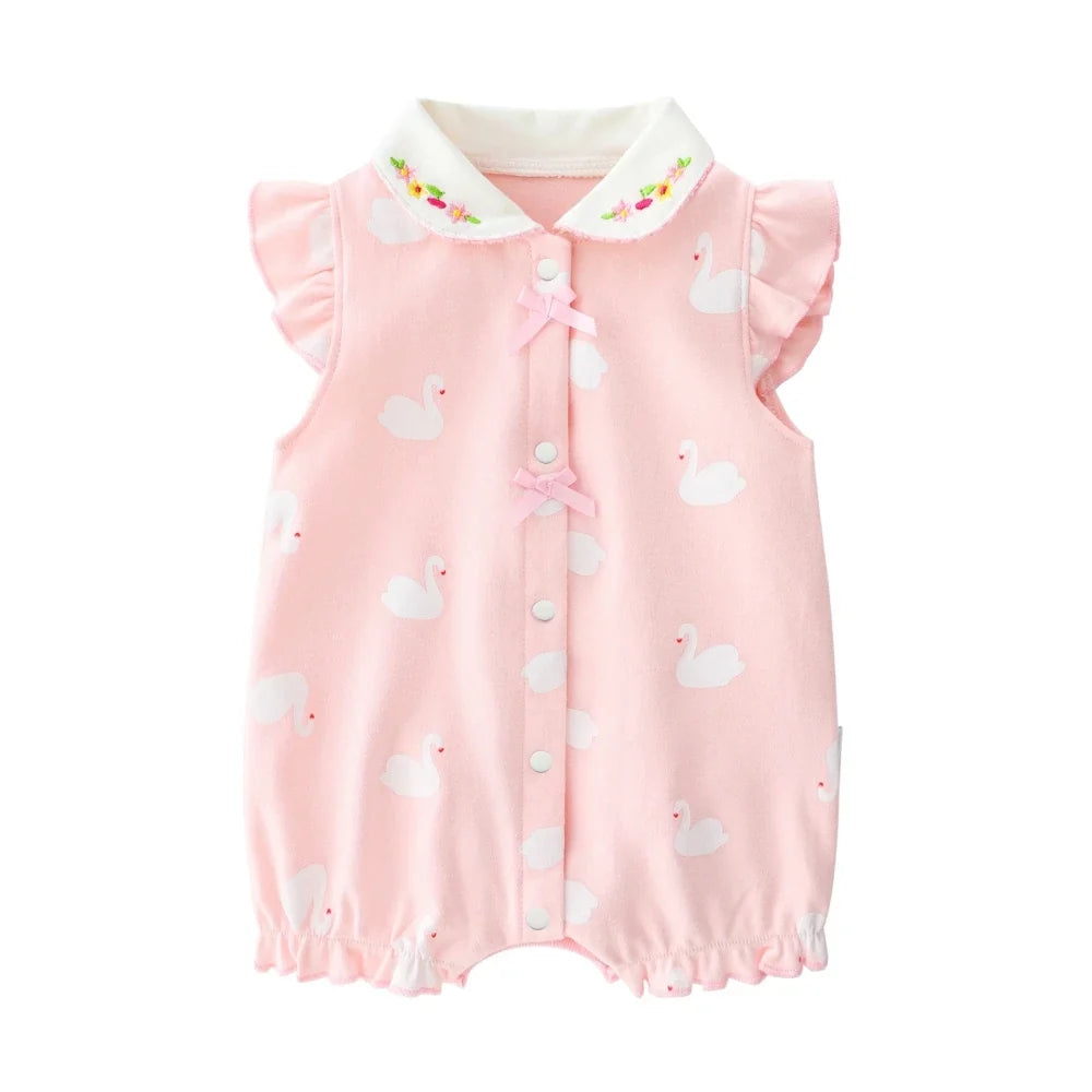 3-18 Month Baby Summer Clothes Rompers Girls Overalls Short Sleeve
