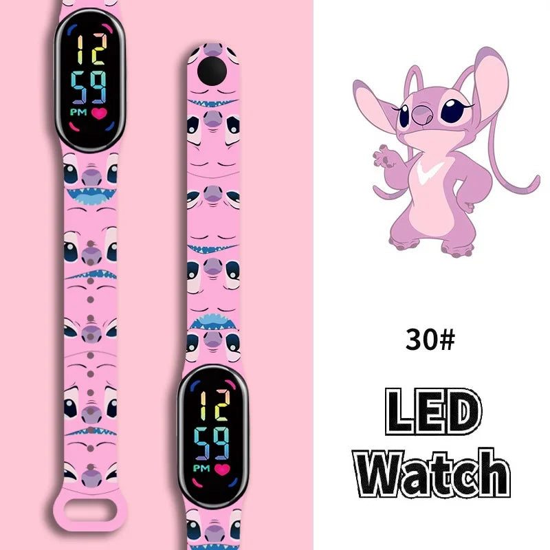 Stitch Children Watches Girls Waterproof Sport ,Touch Screen Watch Digital Clock Bracelet Gifts.
