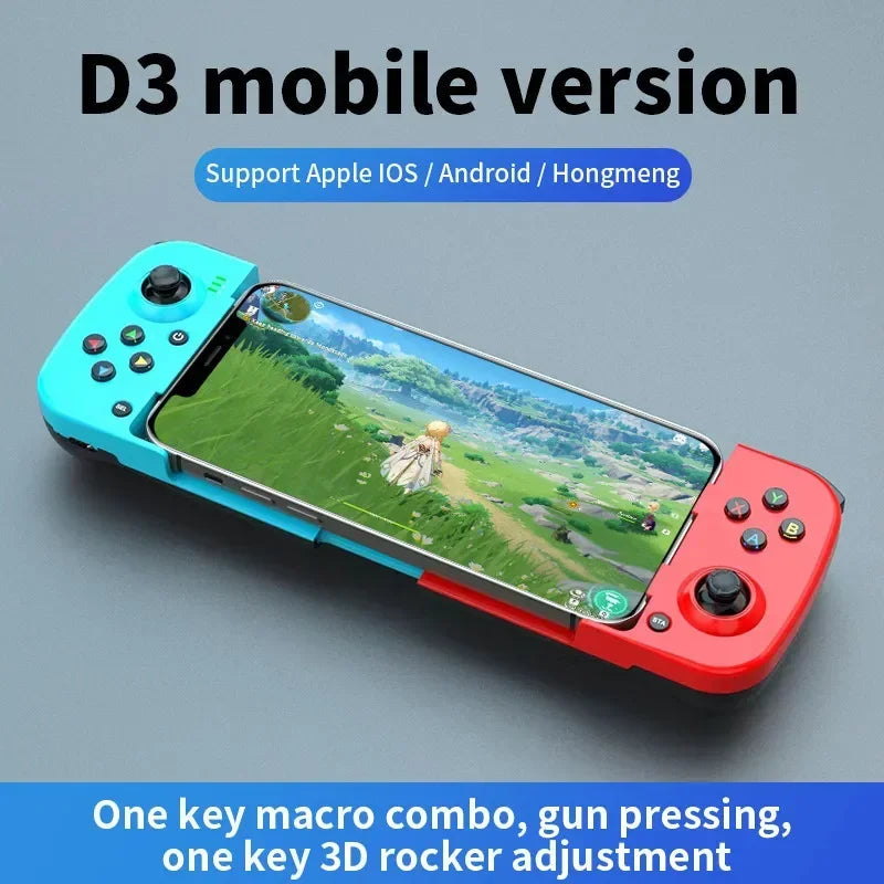 D3 Wireless Stretchable Game Controller Bluetooth 5.0 Mobile Phone Gamepad Controller For iPhone Huawei Xiaomi Android Switch PC