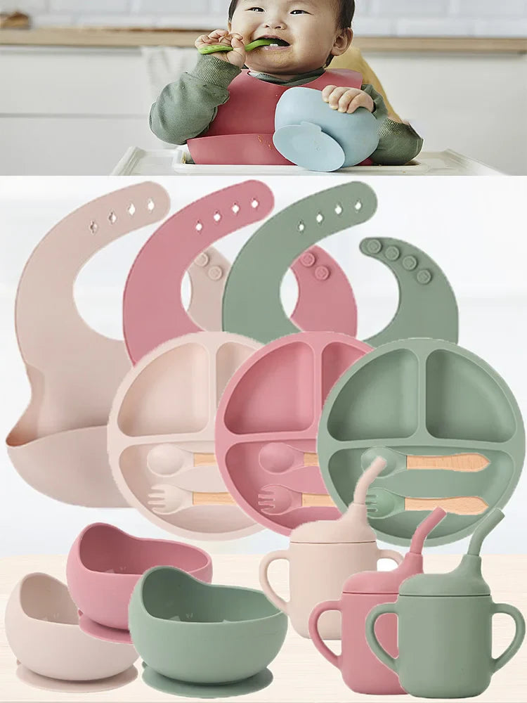 EtherealBe Children's Silicone Tableware Set - 8 Pieces