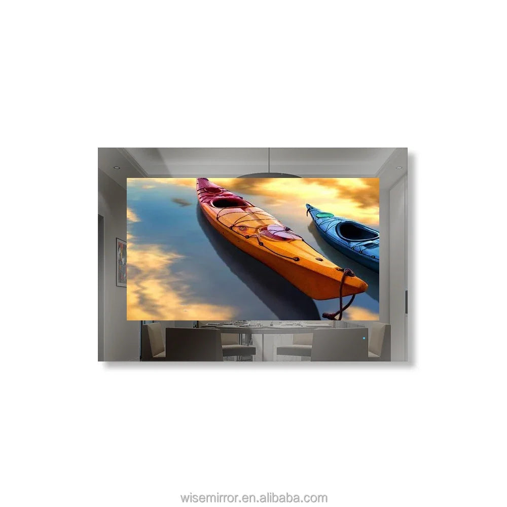 Factory Sale Modern Android Fitness Magic Mirror Smart LED TV Mirror IP65 Rated Touch Switch Full Function For Bathroom Salon