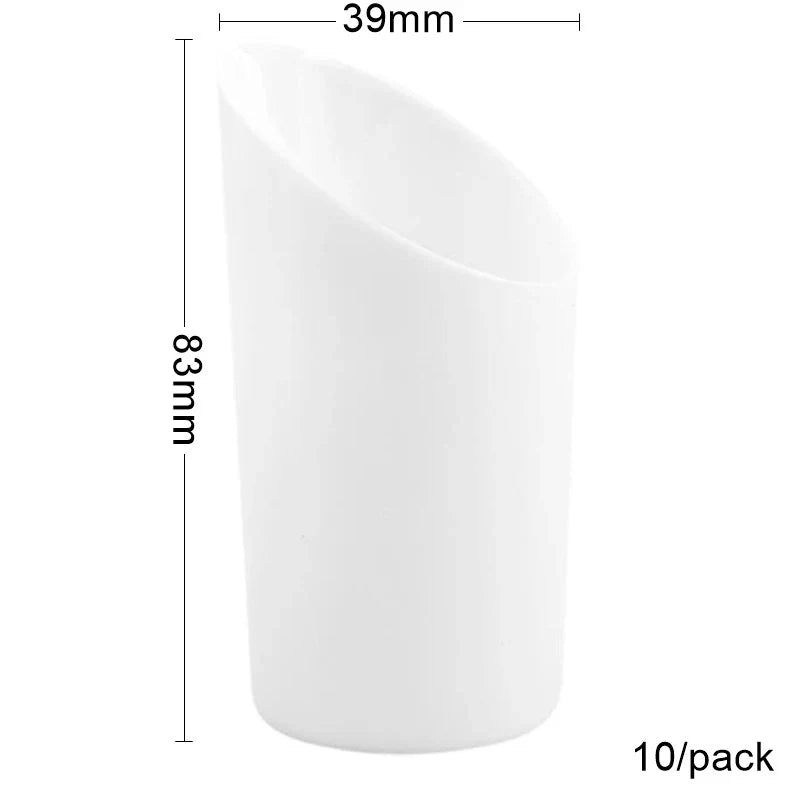 10 Pieces x Home Party Wedding Disposable Plastic Tableware Supplies, 75*62mm/100ml Mini Twisted Dessert Cup