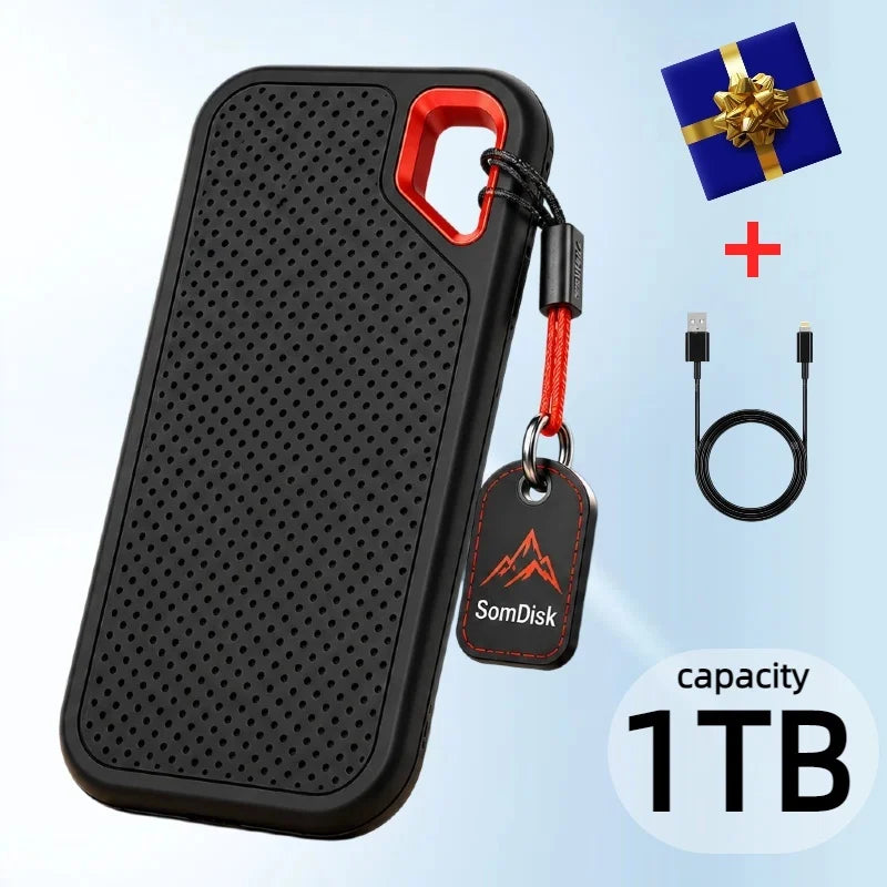 1TB Portable SSD Waterproof Shockproof for Desktop Computer Plug&Play High Speed External Solid State Drive