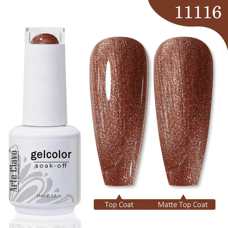Arte Clavo Autumn Winter Series Jelly Gel Nail Polish 15ml LED Nail Gel Hybrid Varnish Matt Top Base Coat Nail Art Gellak Primer