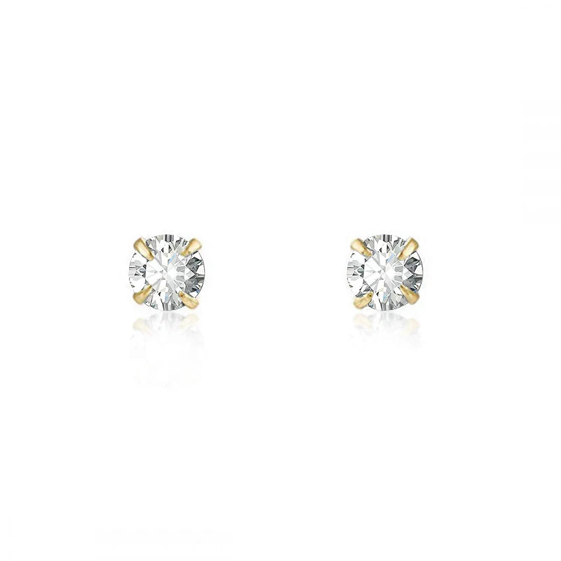 925 Sterling Silver Needle Small Geometry Triangle Crystal Stud Earring for Woman Lovers' Couples Bling Simple Piercing Earrings