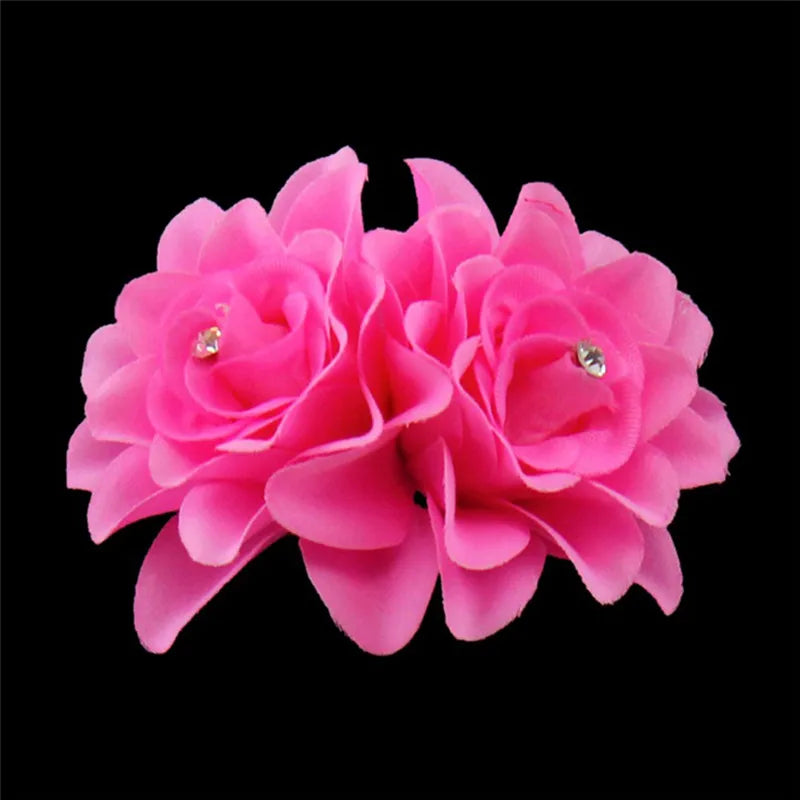 1PC Women Chic Fashion Flowers Hair Clips Gift Sand Beach Colorful Handmade Butterfly Orchid Vacation Hair Accessories