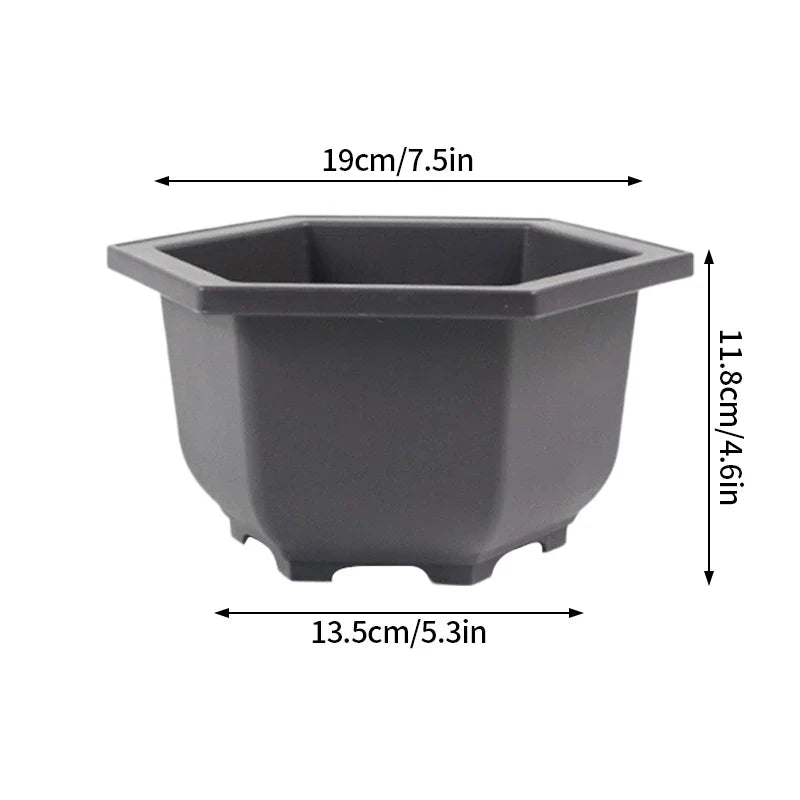 Rectangular Bonsai Training Pots Plastic Flowerpot with Drainage Tray Succulent Plants Pot Bonsai Plants Growing Pots Home Decor