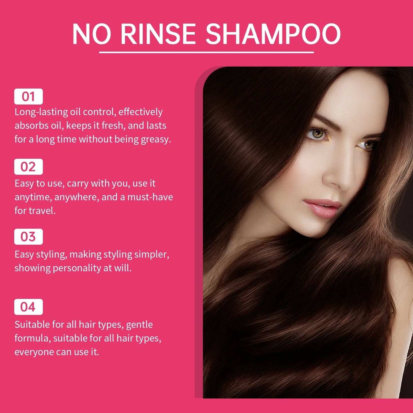 EELHOE No Wash Shampoo Fluffy Volumizing Dry Shampoo Free Air and Fluffy Spray Refreshing Oil Control Hair Care Styling Spray