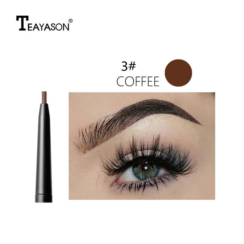 Waterproof Natural Long Lasting Paint Tattoo Eyebrow With Brush Black Brown Eyebrow Pencil Makeup Tools