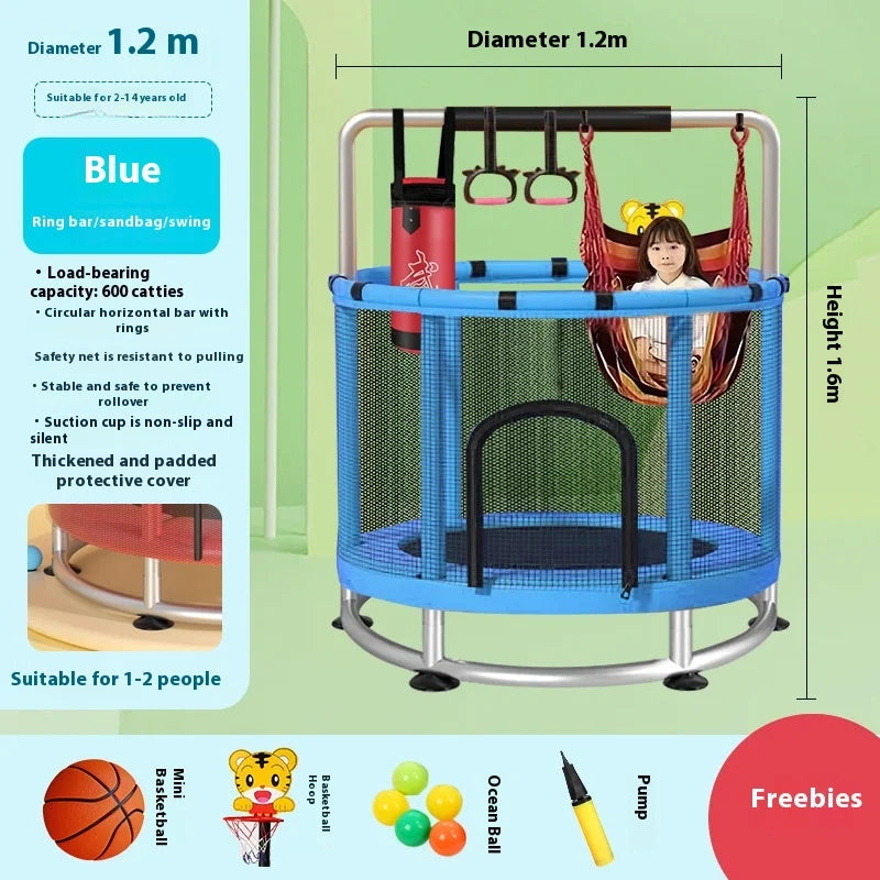 Children's Indoor Trampoline Home Use Jumping Bed 3-10 Years Old.