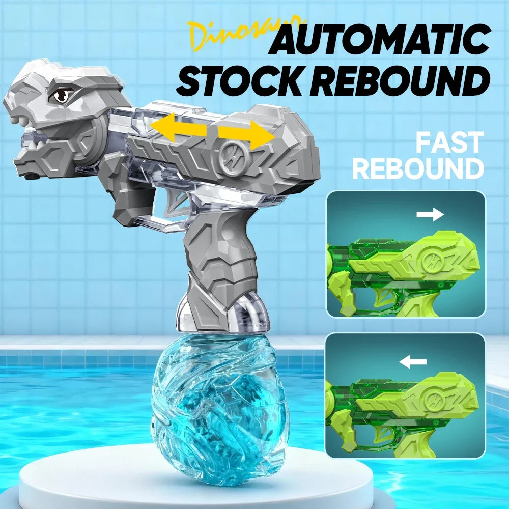 Electric Dinosaur Water Gun With LED Light Up Continuous Shooting Up to 8M Range Summer Pool Beach Toy for Kids Boys Girls