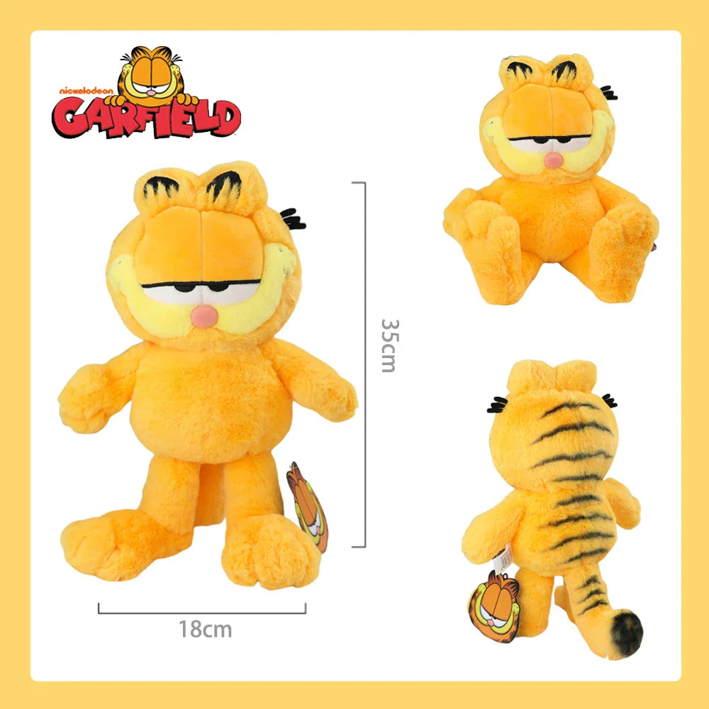 19-35cm Original GARFIELD Plush Toy Big Size Odie Fluffy Stuffed Doll The Garfield Show Cartoon Anime High Quality Birthday Gift
