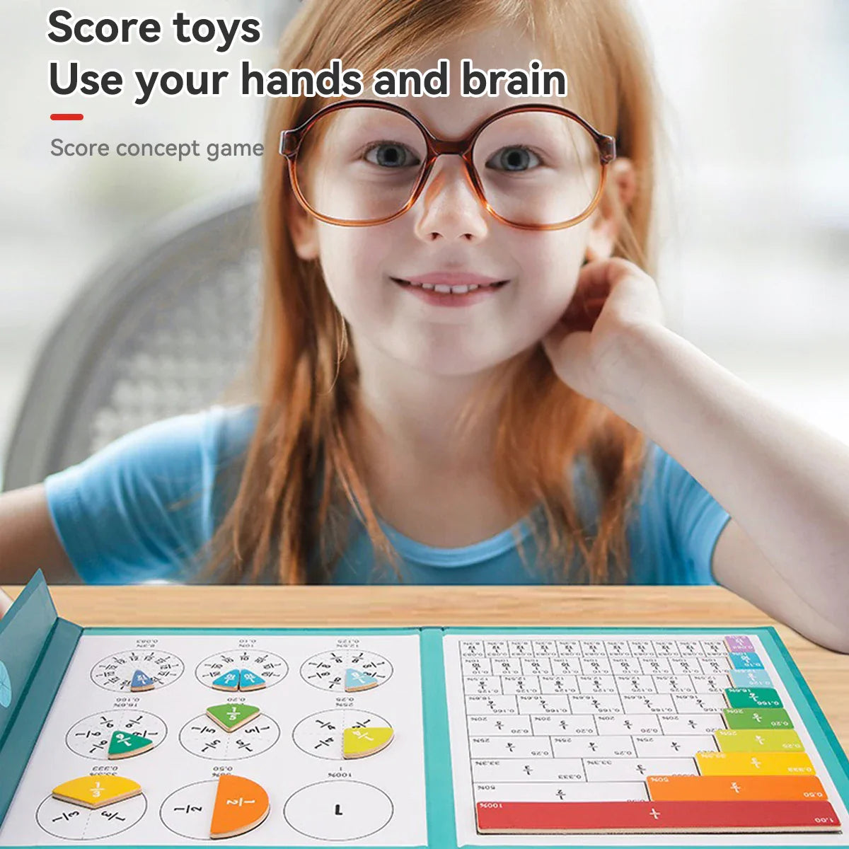 Magnetic Fraction Learning Nuclear Denominator Cognition Addition and Subtraction Operation Demonstration Lower Grade Teaching
