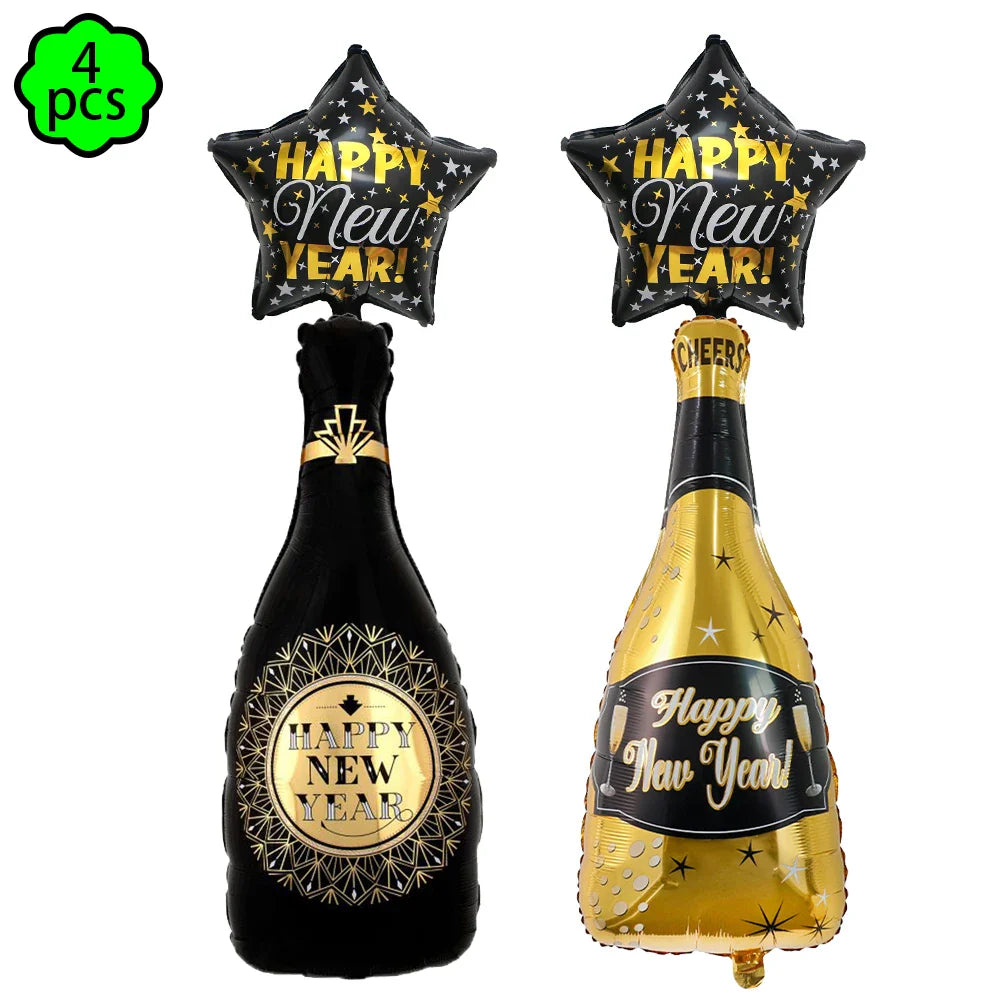 New Year 2024 number foil Balloon Hello 2024 New Year banner Balloon 2024 new year decor balloon Happy New Year Party Decoration