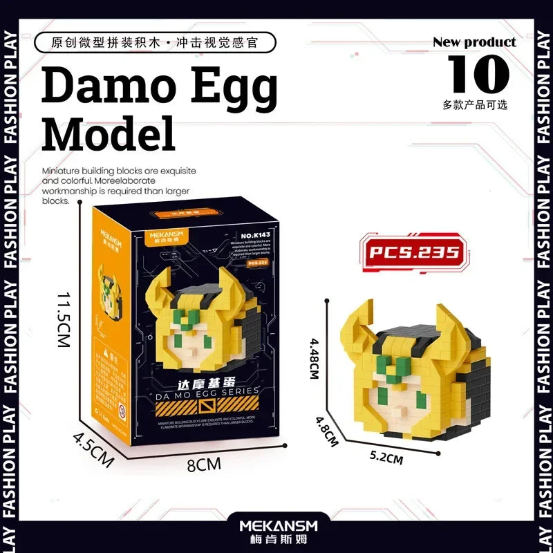 Spider-man Venom Damo Egg Building Block cartoon Q version of tiny particles puzzle assembled children's toys wholesale Iron Man