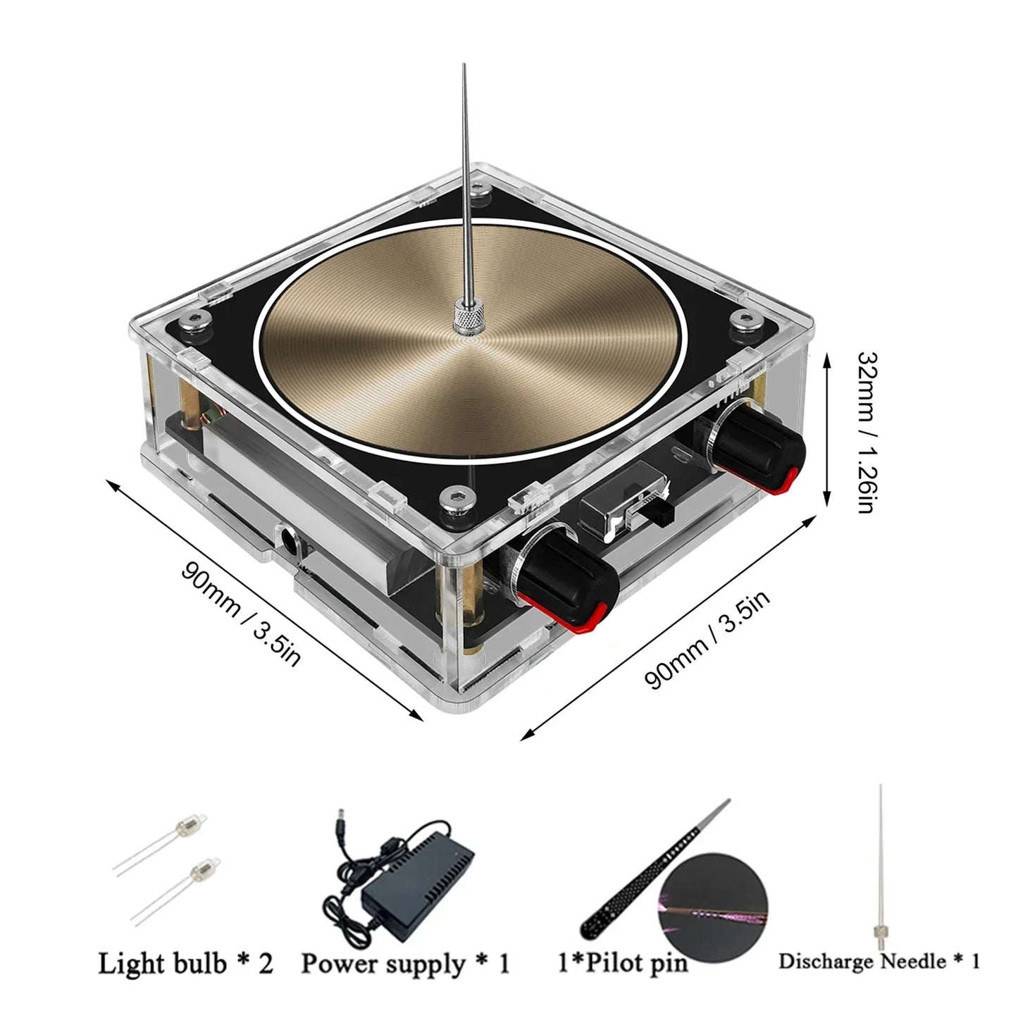 Mini Tesla Coil Speaker Bluetooth-compatible Music High Power Voltage Pulse Electric Arc Generator Artificial Lightning Speaker