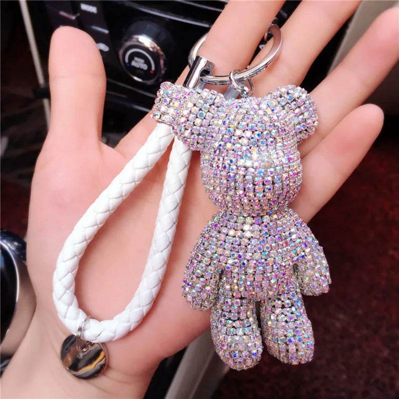 Handmade Rhinestone Gloomy Bear Keychain