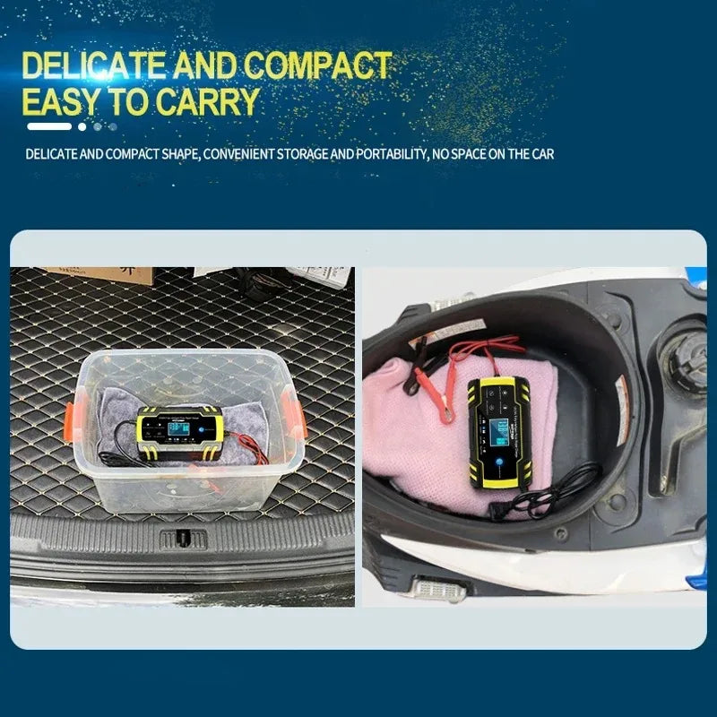 12-24V 6/8A Full Automatic Battery charger, Digital LCD Display Car Chargers Power Repair Chargers, Wet Dry Lead Acid.