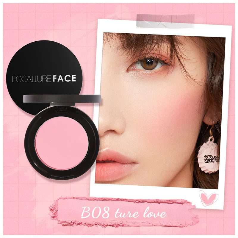 FOCALLURE 16 Color Blush Palette Makeup Nude Matte Blusher Bronzer Powder Palette Shimmer Face Blusher Palette Makeup Cosmetics