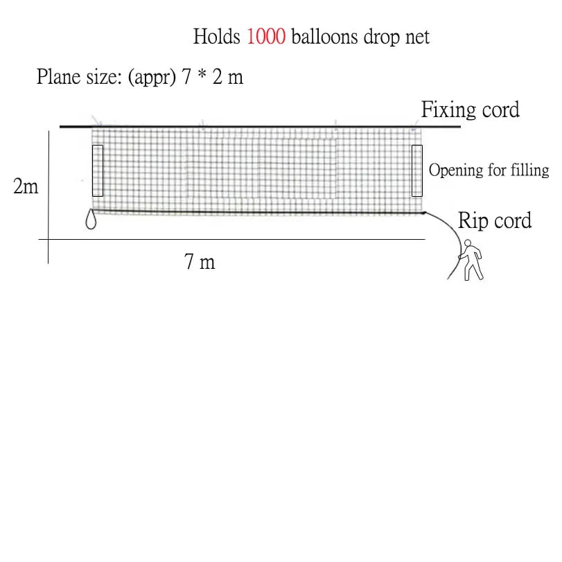 Balloon Drop Net Wedding Party Shopping Mall Activities Ceiling Decoration Manufacture Props Baby Shower Decor Party Supply
