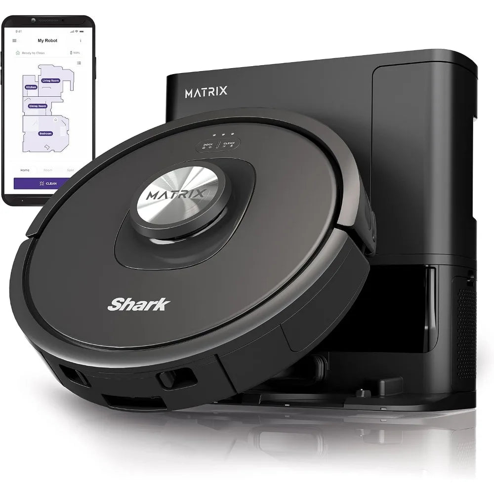 Matrix Self-Empty Robot Vacuum for Carpets and Hardfloors with 45-Day Capacity Bagless Base - Certified Refurbished