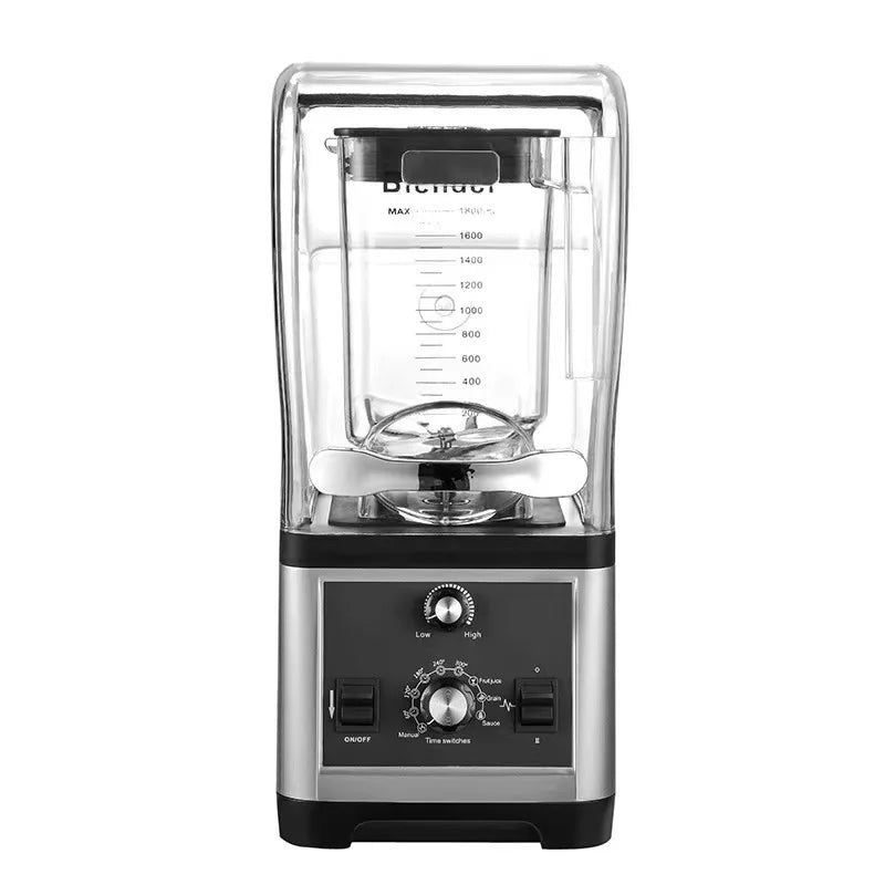 Milk Tea Shop Equipment Commercial Sand Ice Machine Sound Insulation with Hood Noise Reduction Automatic Ice Crusher