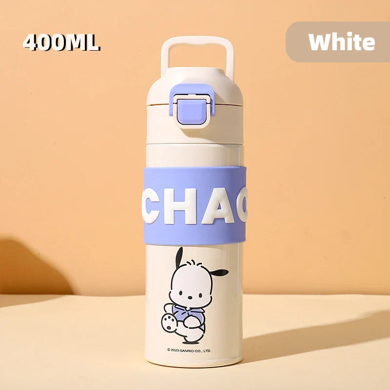 Sanrio Cinnamoroll Kuromi Water Bottle My Melody Student Kid Portable Vacuum Water Bottle Kawaii Children's Insulated Water Cup