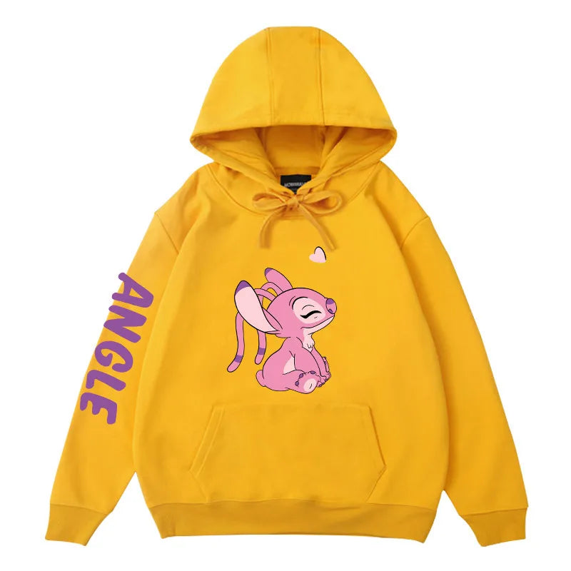 Disney Winter Couples Hoodie Stitch Sweater Loose Jacket Clothes Women's Tops