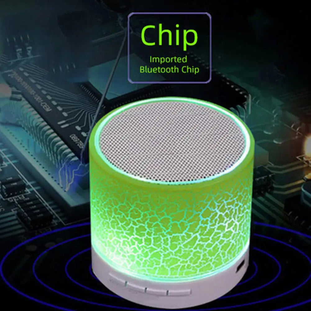 Bluetooth Bass Speaker LED Light Bluetooth Speaker Plastic Long Standby Time  Colorful Bass Bluetooth Speaker